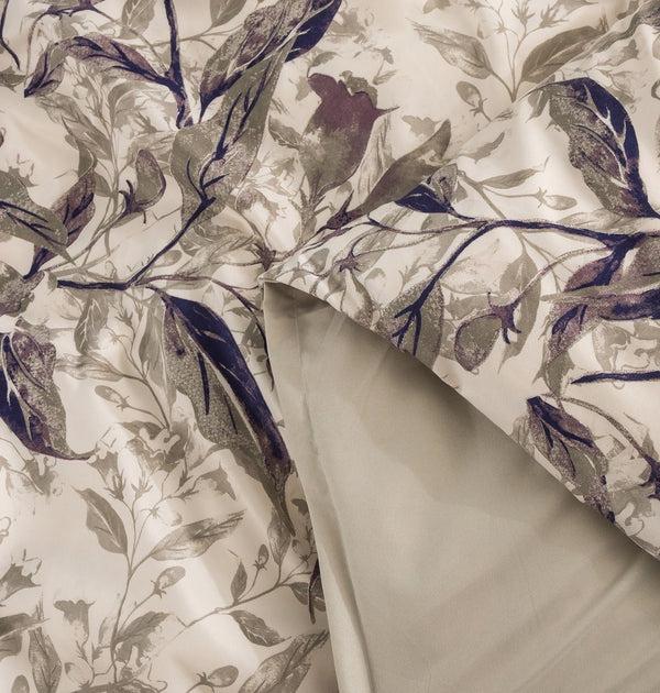 Tache Home Fashion Tache Microfiber Abstract Wispy Leaf Taupe Grey Duvet Cover (JHW-843)