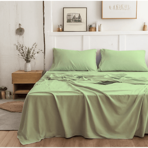 tache home fashion Tache Microfiber Sage Green Bed Sheet Set (202-SG-BSS)