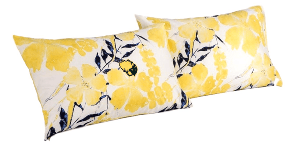 tache home fashion Tache Microfiber Watercolor Tropical Floral Yellow Blue Pillowcase (JHW-841)