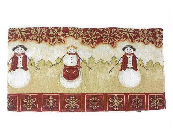 Tache Home Fashion Tache Mr. & Mrs. Snowman Couple Woven Tapestry Table Runners (10323TR)