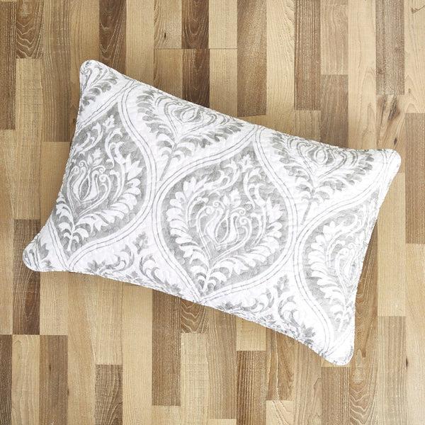 Tache Home Fashion Tache Paisley Damask Matelasse Austere Grey Moon Sky Pillow Sham (TB300-199)