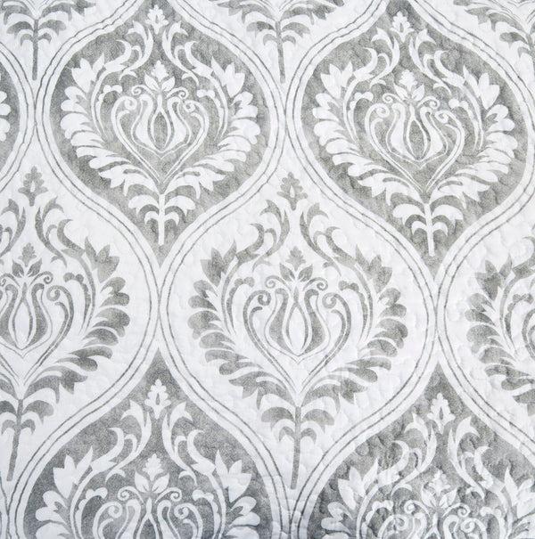 Tache Home Fashion Tache Paisley Damask Matelasse Austere Grey Moon Sky Pillow Sham (TB300-199)