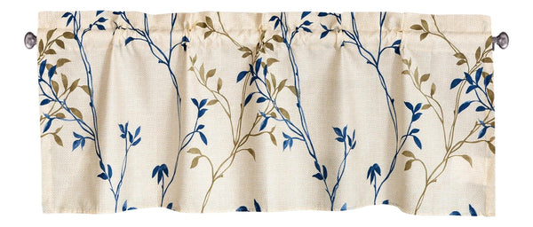 Tache Home Fashion Tache Poplin Cotton Elegant Leaf Vine Cream Beige Window Treatment Valance (JHW-842)