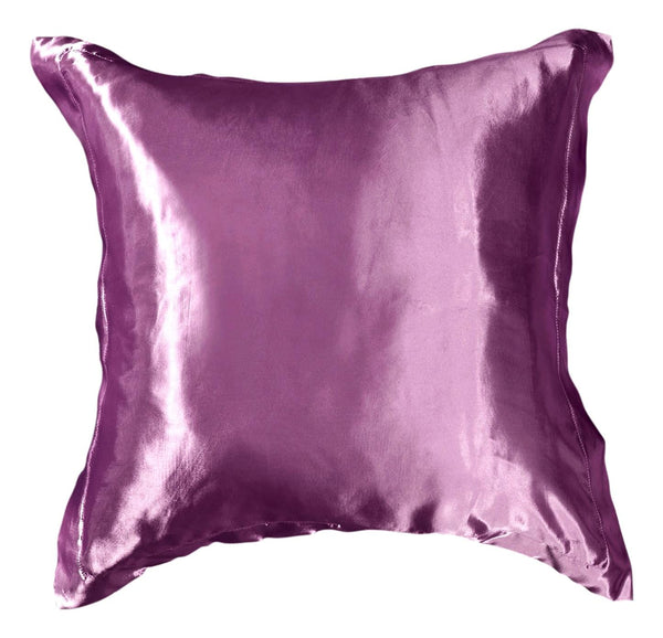 tache home fashion Tache Satin Ruffle Dark Purple Midnight Bloom Euro Sham (BM6438)