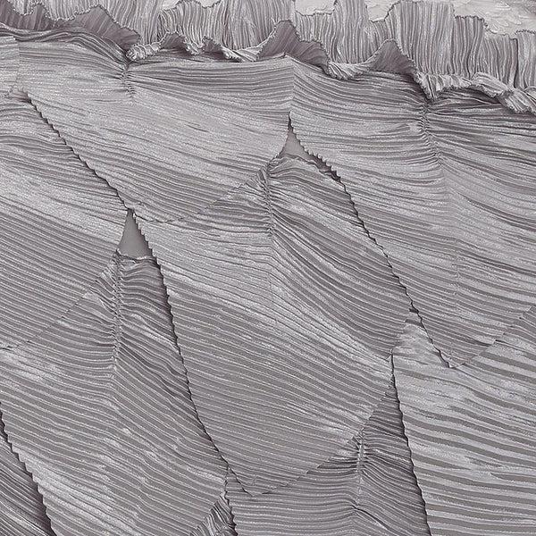 Tache Home Fashion Tache Satin Ruffle Floral Lace Silver Rose Petals Comforter Set (HYZ102)