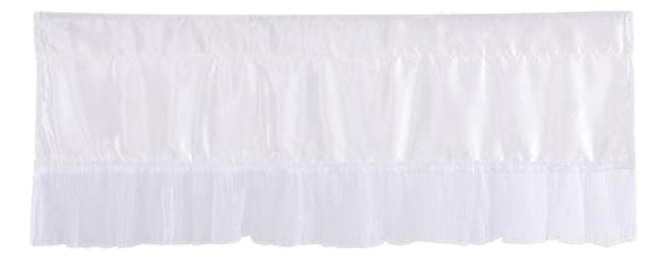 tache home fashion Tache Satin Ruffle Pearl White Delicate Rose Valance (MA125)
