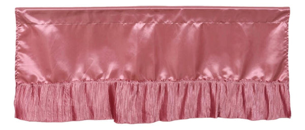 Tache Home Fashion Tache Satin Ruffle Sweet Victorian Window Curtain Tailored Valance 18x52" Pink (MZ002)