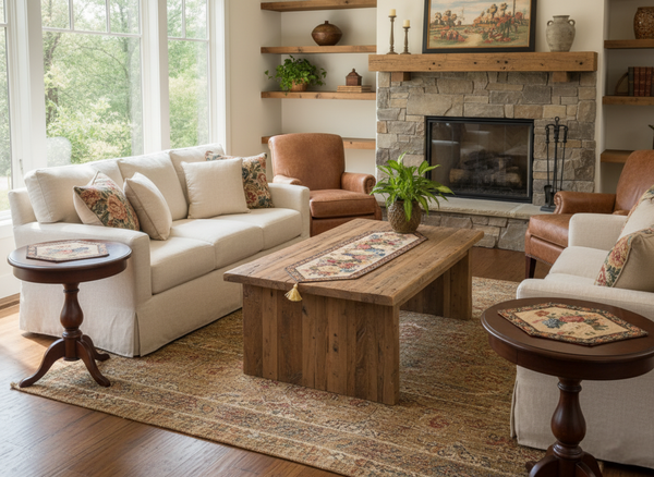 Tache Home Fashion Tache Set Of 3 Colorful Country Rustic Floral Morning Awakening Table Runner Set (3089B)