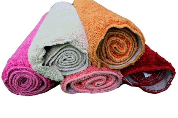 Tache Home Fashion Tache Solid Salmon Coral Pink Thin Rug