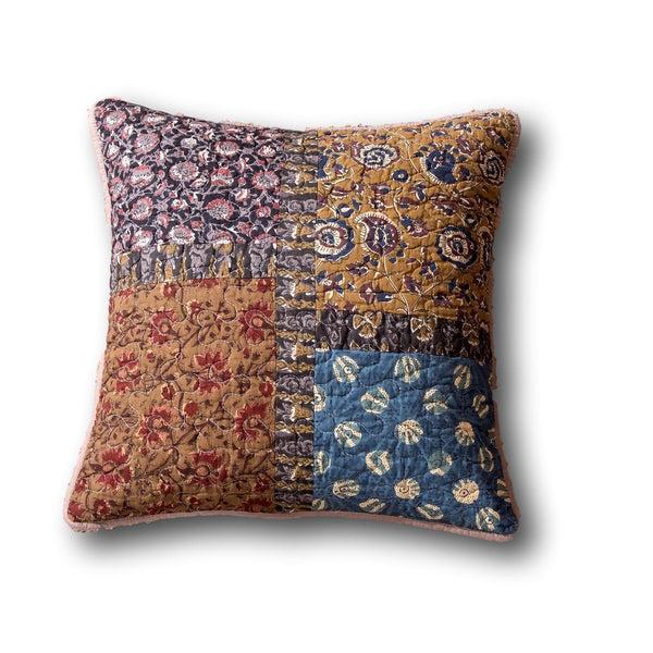 tache home fashion Tache Sunset Blooms Floral Quilted Patchwork Multi Color 2 Pieces Cushion Covers (JHW-825-18X18-2PC)