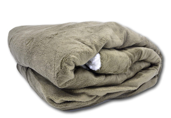 Tache Home Fashion Tache Super Soft Evergreen Micro Fleece Green Sherpa Throw Blanket