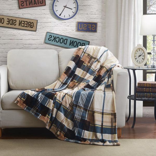 tache home fashion Tache Super Soft Winter Cabin Flannel Throw Blanket