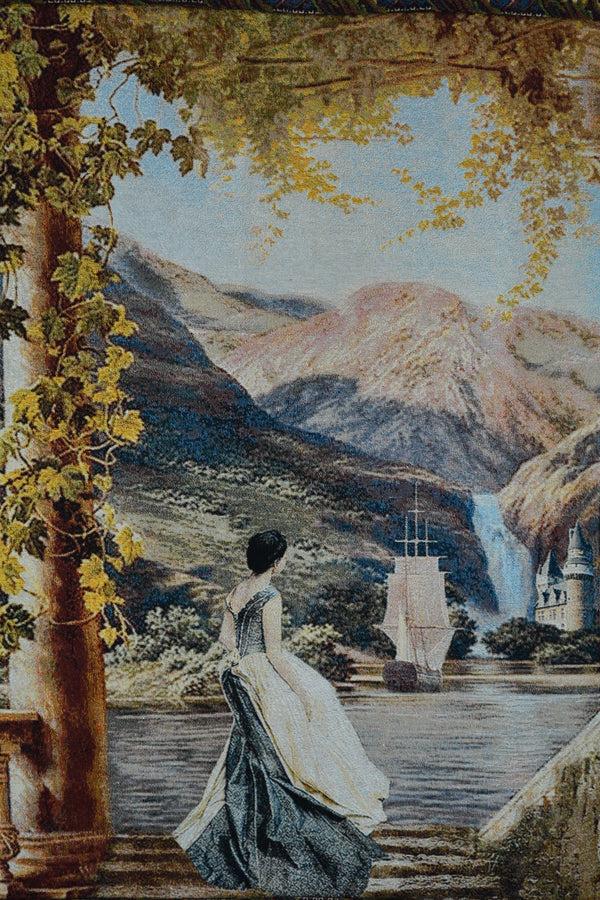 Tache Home Fashion Tache Tapestry Faraway Longing Coastal Mountain Range Wall Hanging Artwork 28 X 31 (13606)