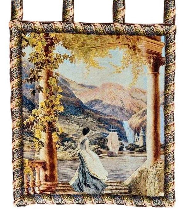 tache home fashion Tache Tapestry Faraway Longing Coastal Mountain Range Wall Hanging Artwork 28 x 31 (13606)
