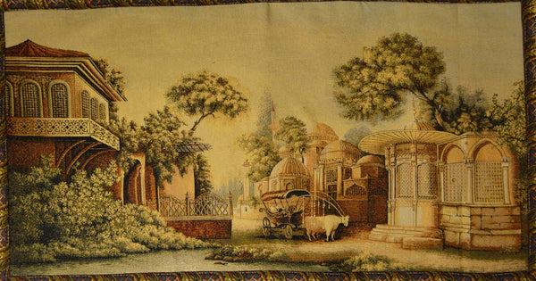 Tache Home Fashion Tache Tapestry Middle Eastern Golden Palace Landscape Wall Hanging Art Mural 27 X 49 (351)