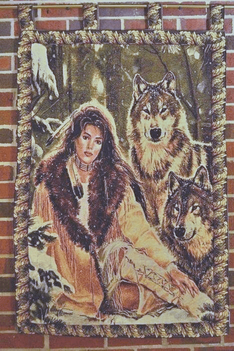 Tache Home Fashion Tache Tapestry Runs With Wolves Native Tribal Wall Hanging 28 X 47 (12082)