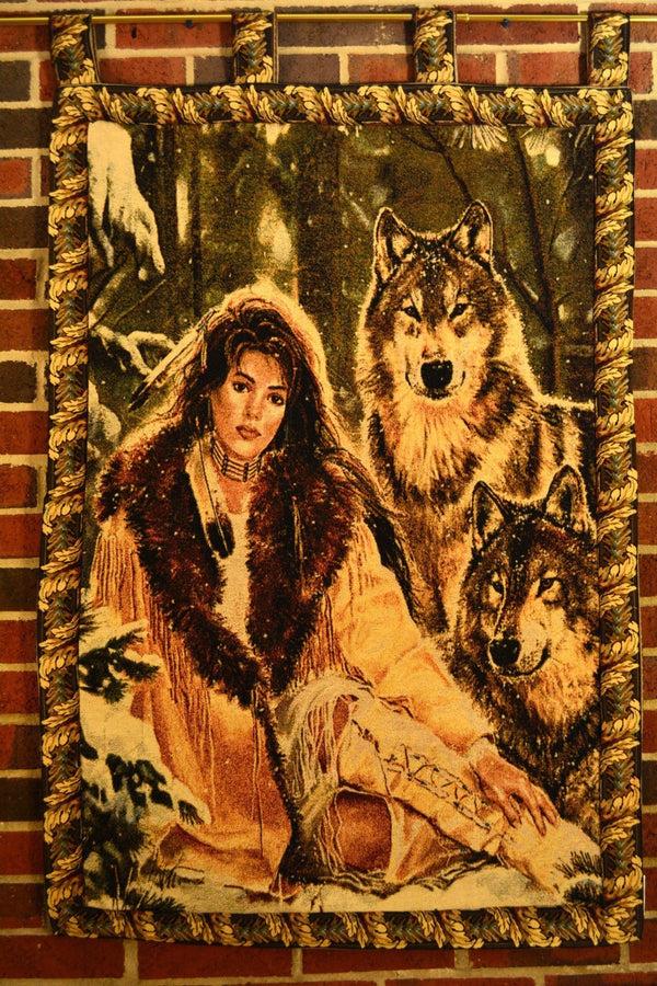 Tache Home Fashion Tache Tapestry Runs With Wolves Native Tribal Wall Hanging 28 X 47 (12082)