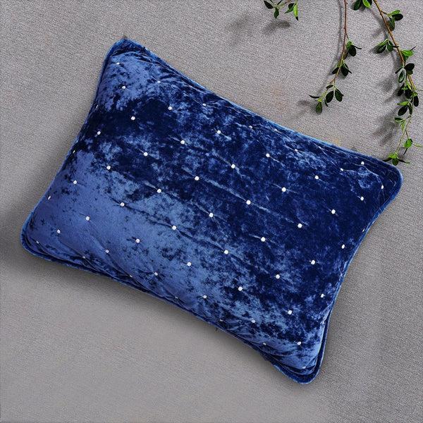 Tache Home Fashion Tache Velvet Dreams Dark Blue Plush Diamond Tufted Pillow Sham (JHW-853DB)
