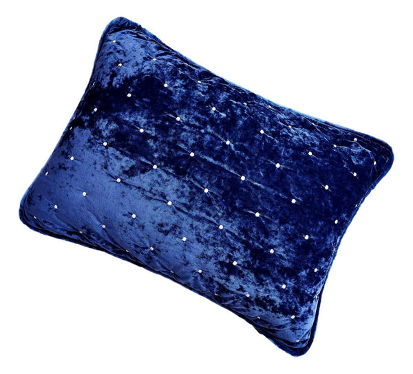 tache home fashion Tache Velvet Dreams Dark Blue Plush Diamond Tufted Pillow Sham (JHW-853DB)