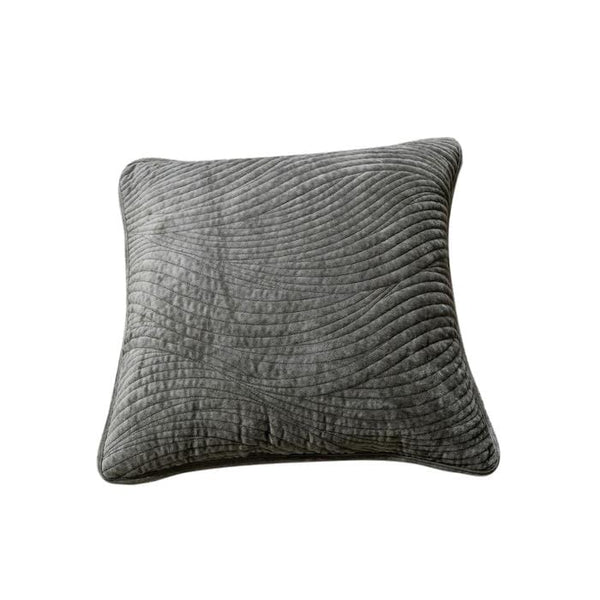Tache Home Fashion Tache Velvet Dreams Dark Taupe Plush Waves Cushion Covers Euro Sham (JHW-852BR)