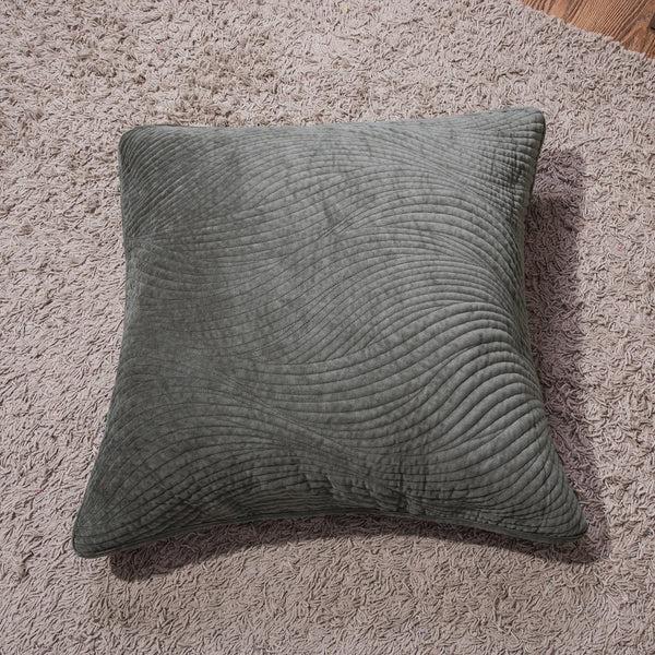 Tache Home Fashion Tache Velvet Dreams Dark Taupe Plush Waves Cushion Covers Euro Sham (JHW-852BR)