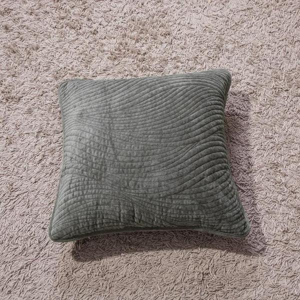Tache Home Fashion Tache Velvet Dreams Dark Taupe Plush Waves Cushion Covers Euro Sham (JHW-852BR)