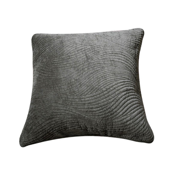 tache home fashion Tache Velvet Dreams Dark Taupe Plush Waves Cushion Covers Euro Sham (JHW-852BR)