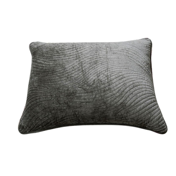tache home fashion Tache Velvet Dreams Dark Taupe Plush Waves Pillow Sham (JHW-852BR)