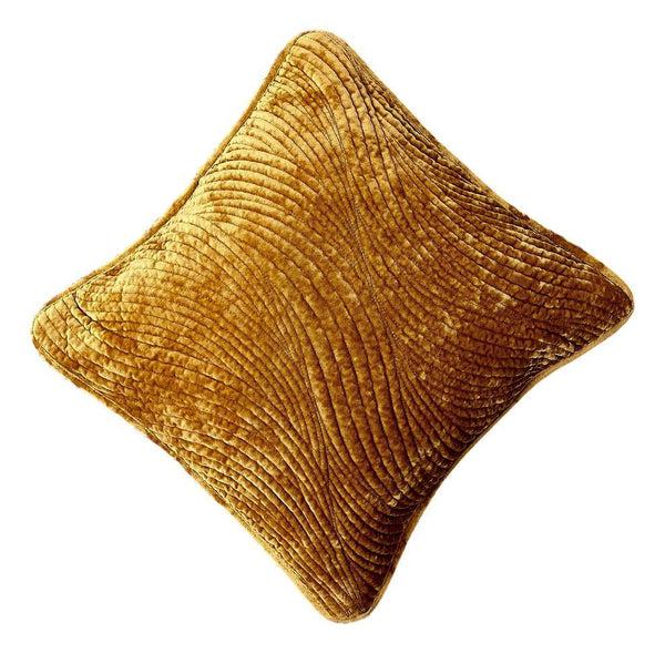 tache home fashion Tache Velvet Dreams Melted Gold Plush Waves Cushion Covers Euro Sham (JHW-852Y)
