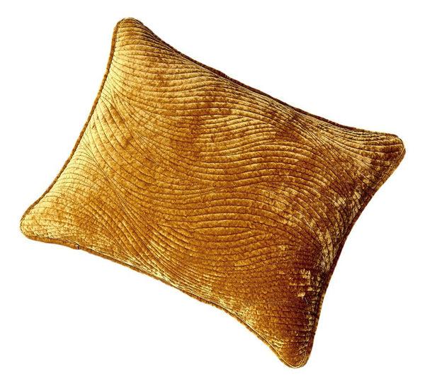 tache home fashion Tache Velvet Dreams Melted Gold Plush Waves Pillow Sham (JHW-852Y)