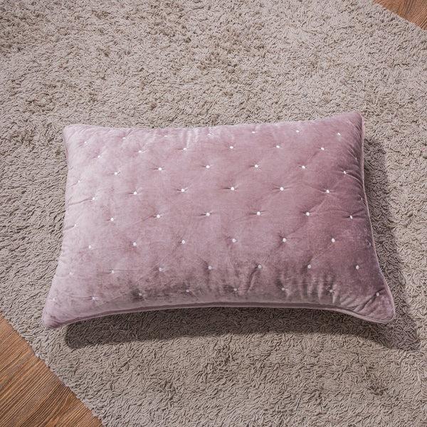 Tache Home Fashion Tache Velvet Dreams Purple Mauve Plush Diamond Tufted Pillow Sham (JHW-853P)