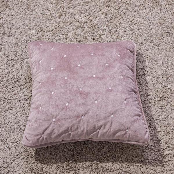 Tache Home Fashion Tache Velvet Dreams Purple Mauve Plush Diamond Tufted Cushion Covers Euro Sham (JHW-853P)