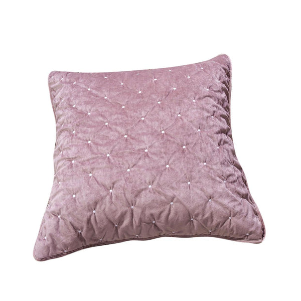 tache home fashion Tache Velvet Dreams Purple Mauve Plush Diamond Tufted Cushion Covers Euro Sham (JHW-853P)