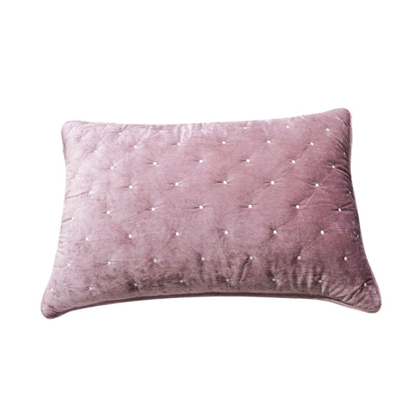 tache home fashion Tache Velvet Dreams Purple Mauve Plush Diamond Tufted Pillow Sham (JHW-853P)