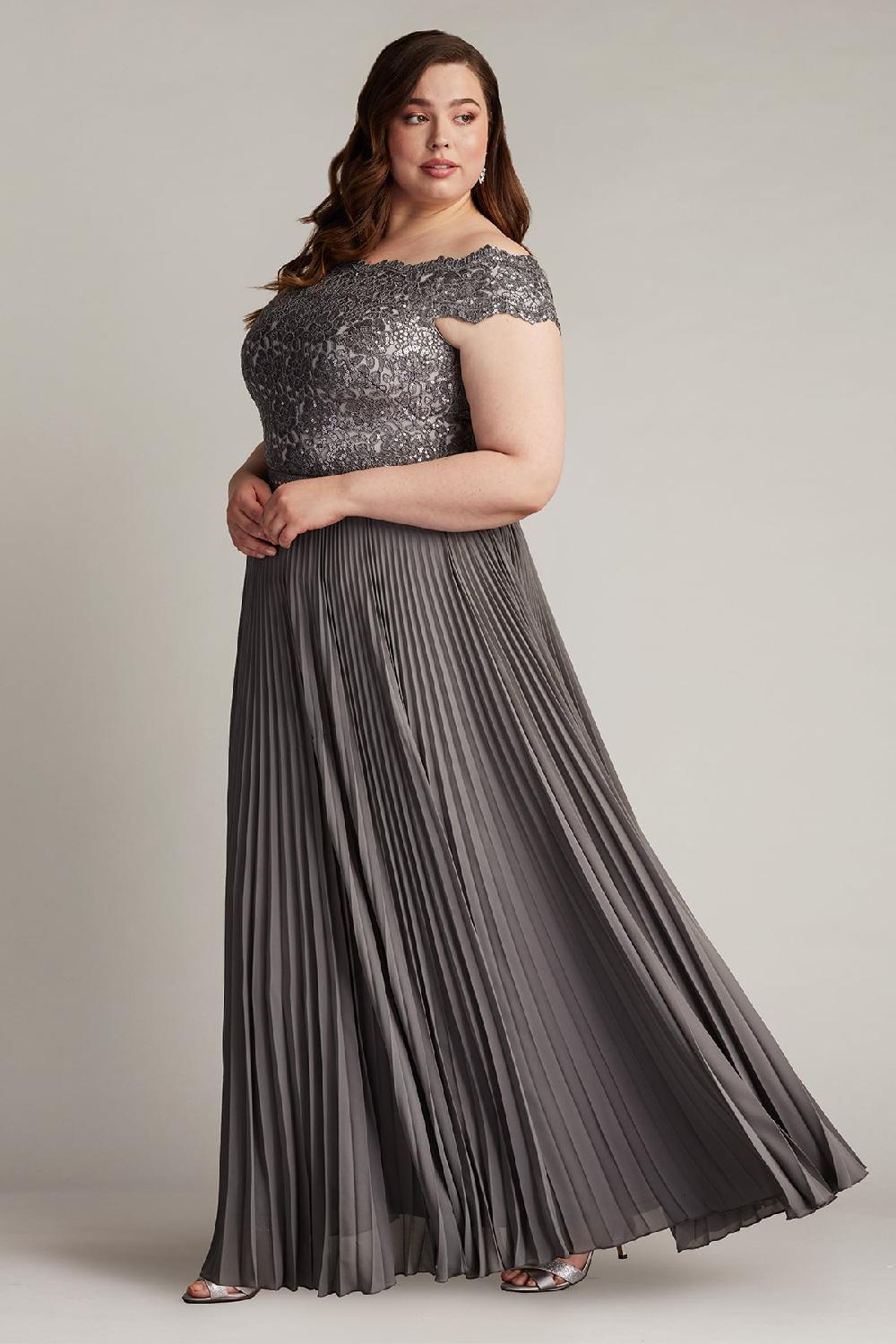 Tadashi Shoji Bode Sequin Embroidered Lace And Tulle Gown - PLUS SIZE