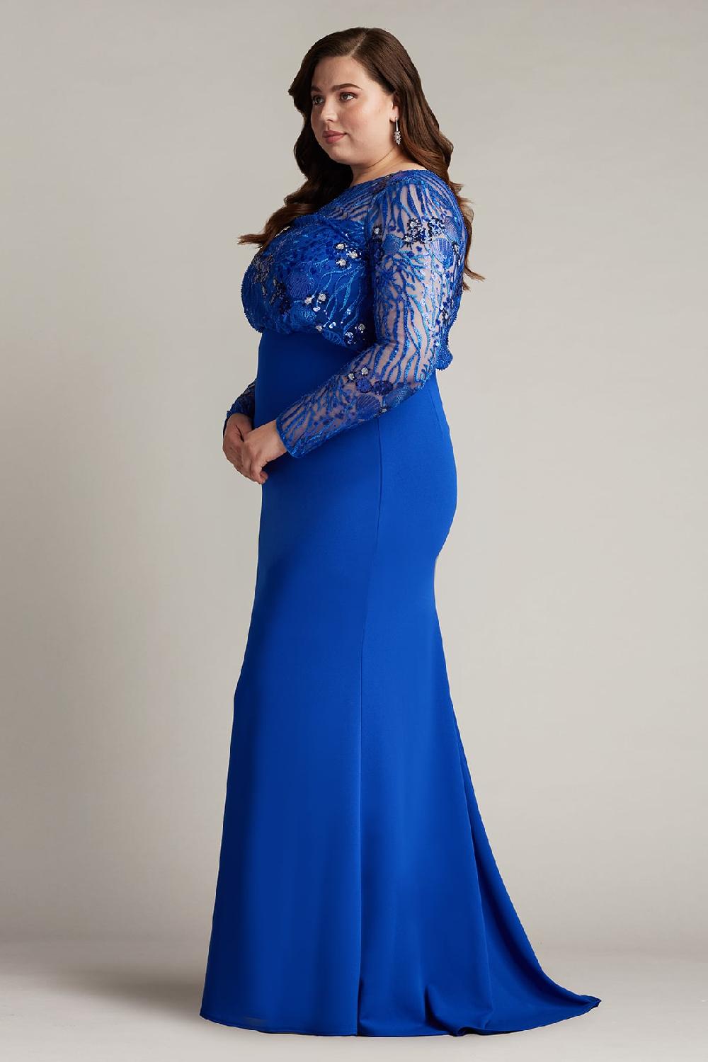 Tadashi Shoji Garnet Sequin Embroidered Blouson Gown - PLUS SIZE