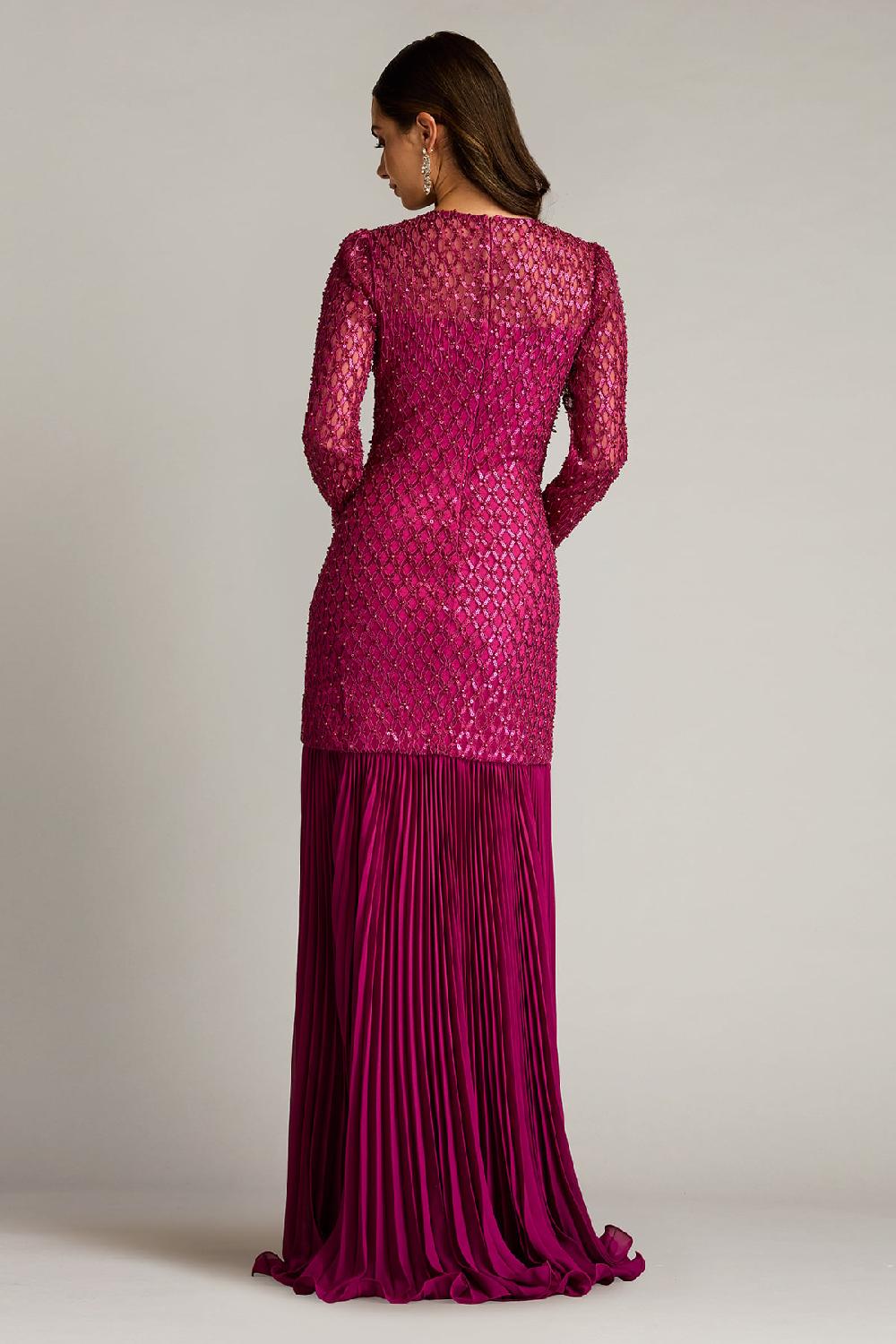 Tadashi Shoji Halim Sequin Embroidered Illusion Gown