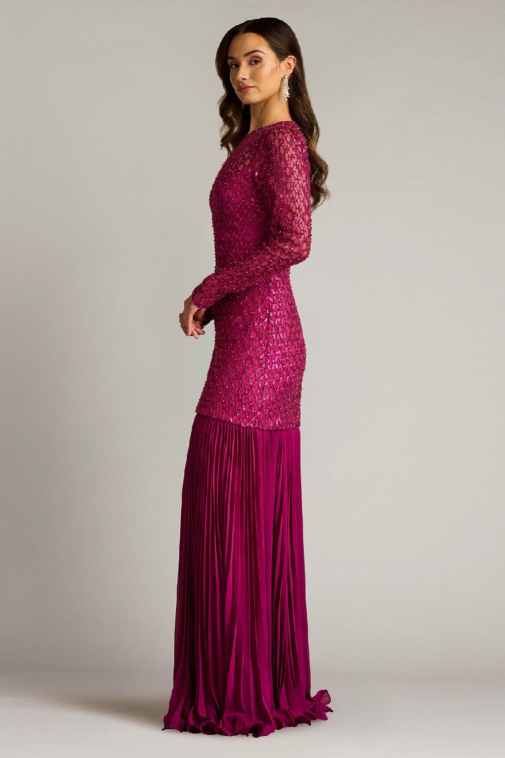 Tadashi Shoji Halim Sequin Embroidered Illusion Gown