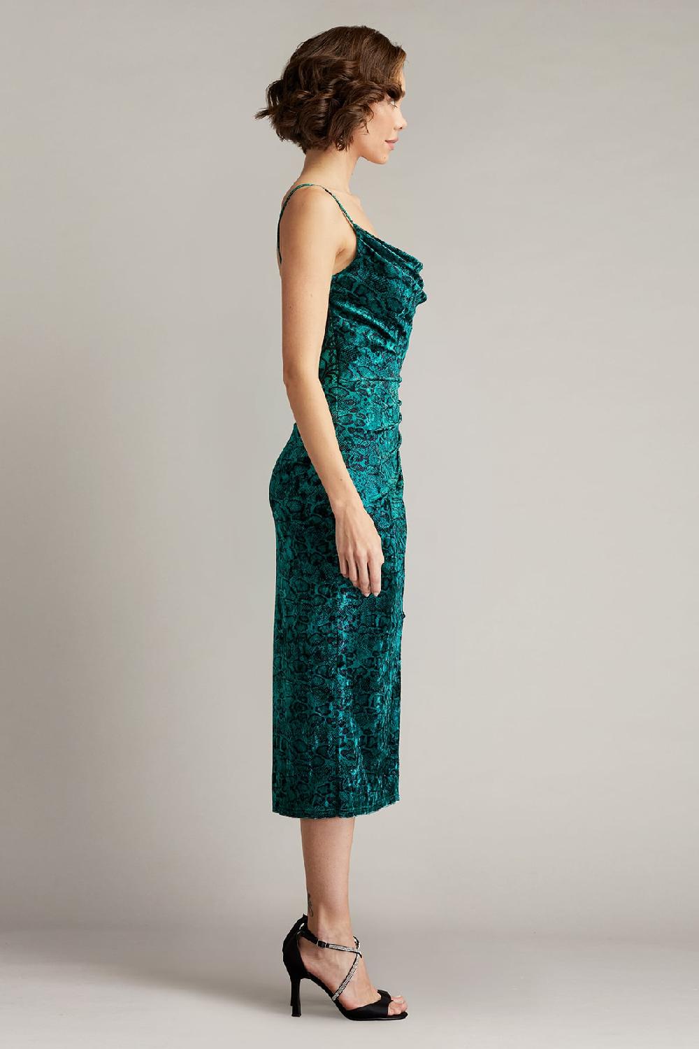 Tadashi Shoji Juneau Spaghetti Strap Lace Midi Dress