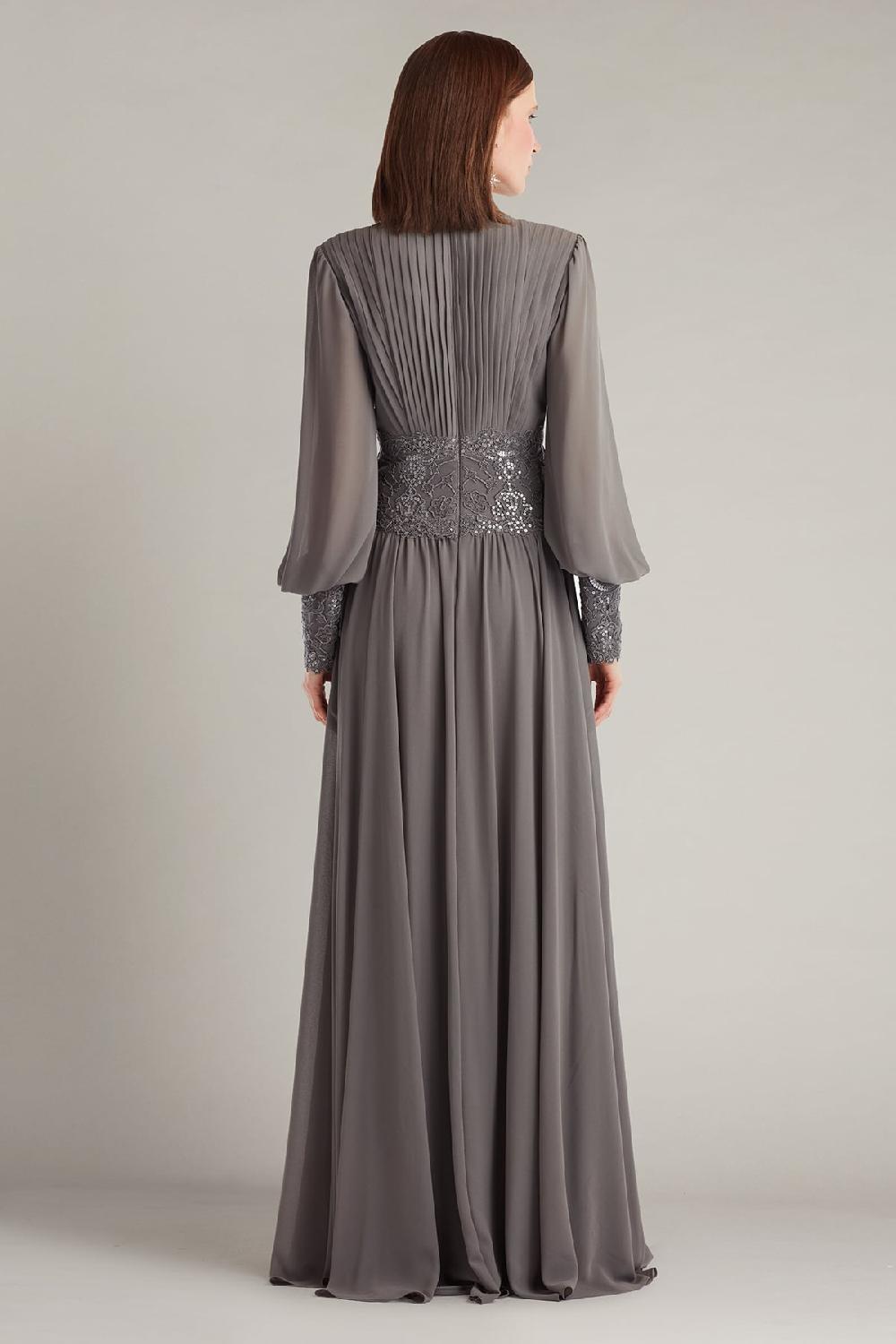 Tadashi Shoji Mariela Embellished Blouson-Sleeve Gown