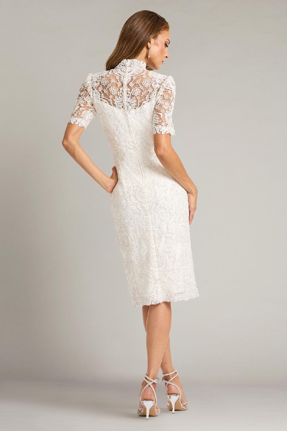 Tadashi Shoji Marise Sequin Embroidered Illusion Dress