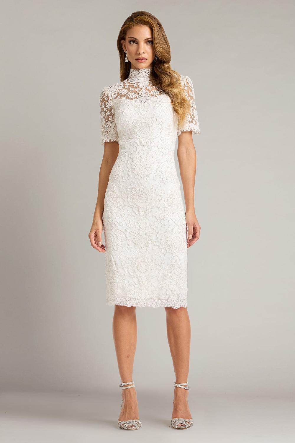 tadashi shoji Marise Sequin Embroidered Illusion Dress