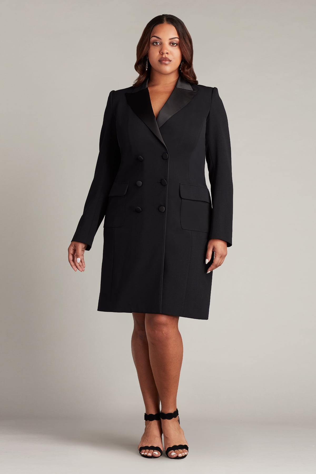 Tadashi Shoji McKay Double-Breasted Coat Dress - PLUS SIZE