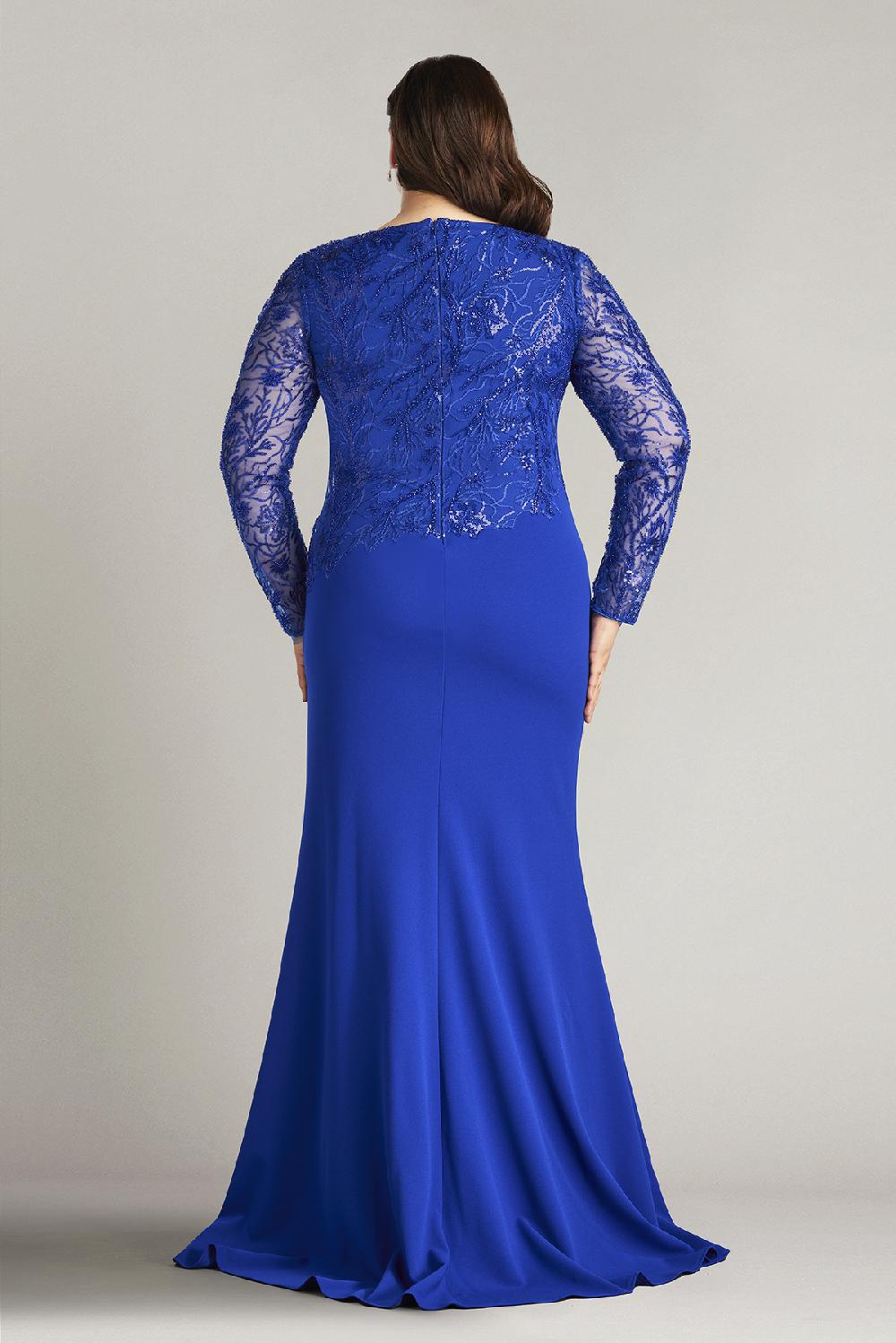 Tadashi Shoji Ren Bead Embroidered Crepe Gown - PLUS SIZE