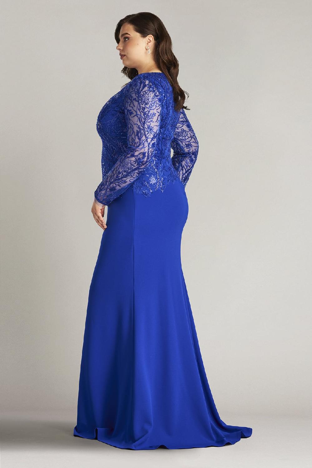 Tadashi Shoji Ren Bead Embroidered Crepe Gown - PLUS SIZE