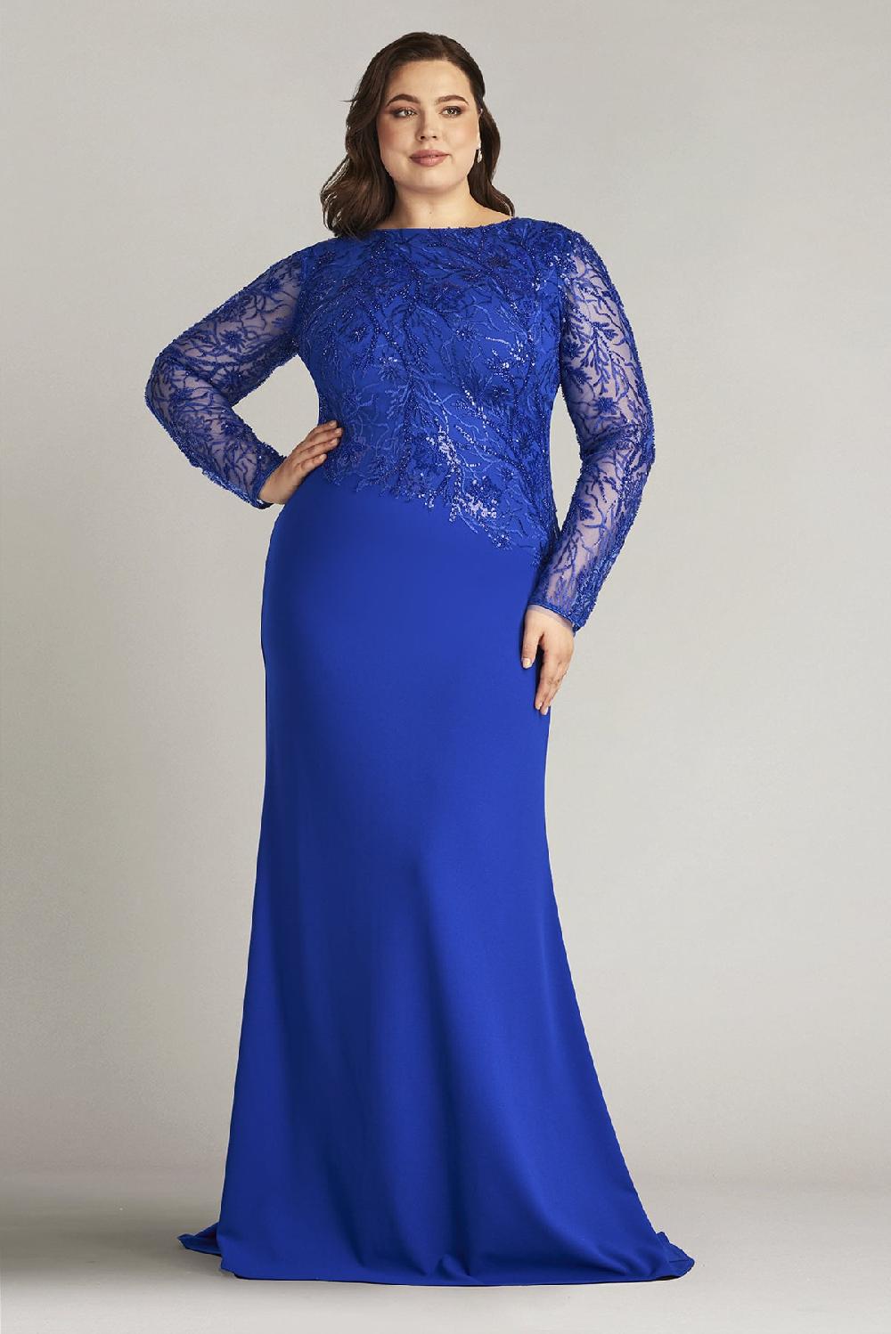 tadashi shoji Ren Bead Embroidered Crepe Gown - PLUS SIZE