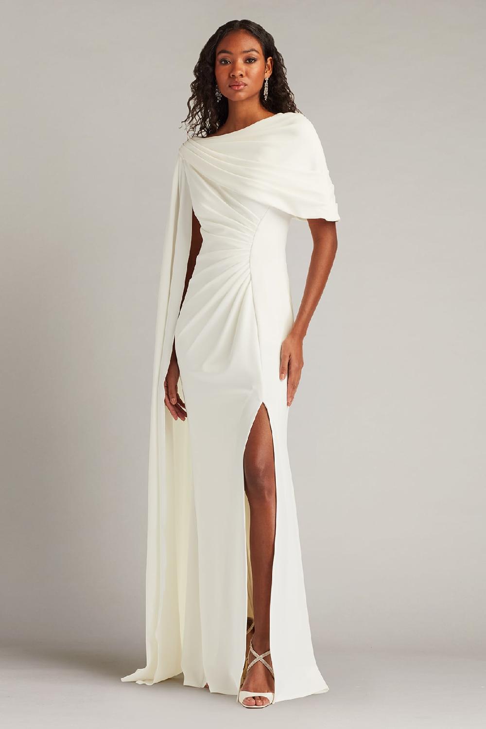 tadashi shoji Acadia Shawl Draped Gown