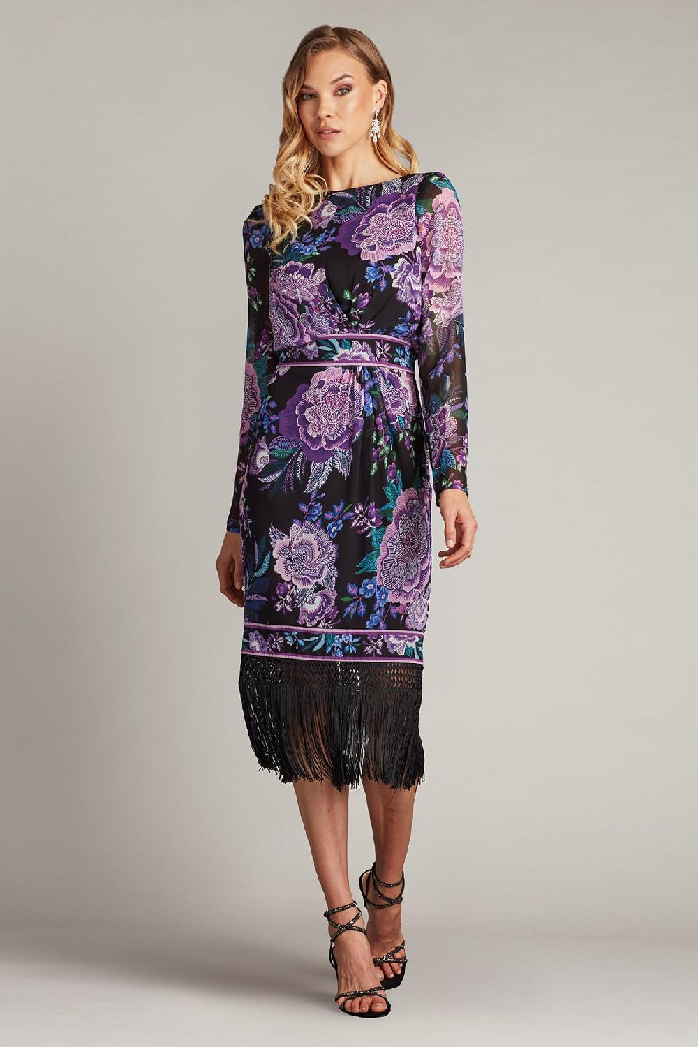 Tadashi Shoji Akilah Floral Blouson Midi Dress