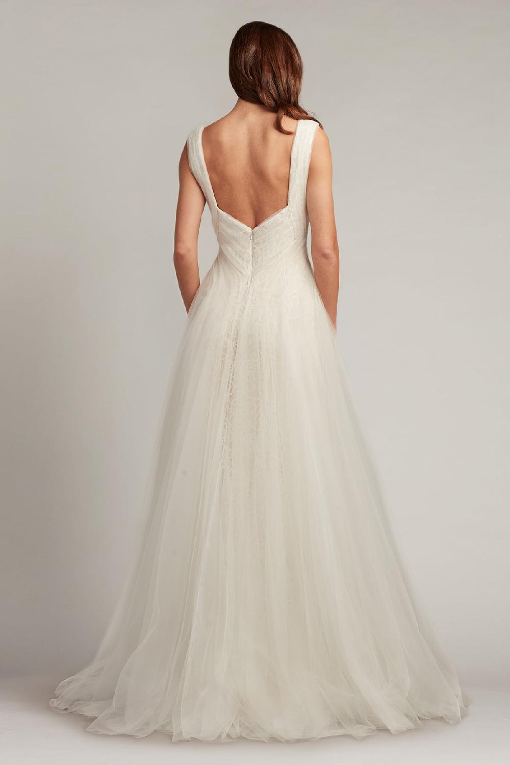 Tadashi Shoji Alamo Dot Embroidered Bridal Gown