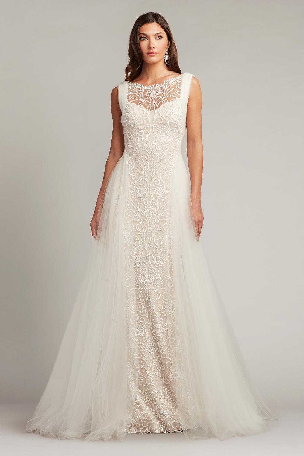 Tadashi Shoji Alamo Dot Embroidered Bridal Gown